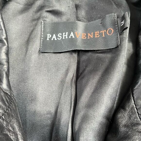 Pasha Veneto Ruffle and fringe genuine leather jacket - Picture 10 of 14